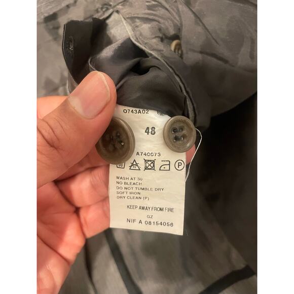 Ikks- pin Stripe Blazer / size 38R / Gray - Picture 11 of 11